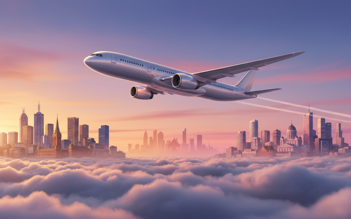 Conceptual long-haul passenger flight connecting Melbourne and Helsinki via Bangkok.