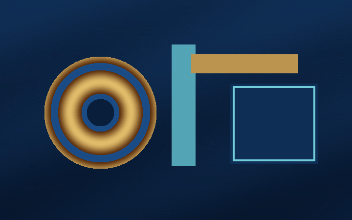 Acoustic guitar, film reel and television screen in an editorial illustration