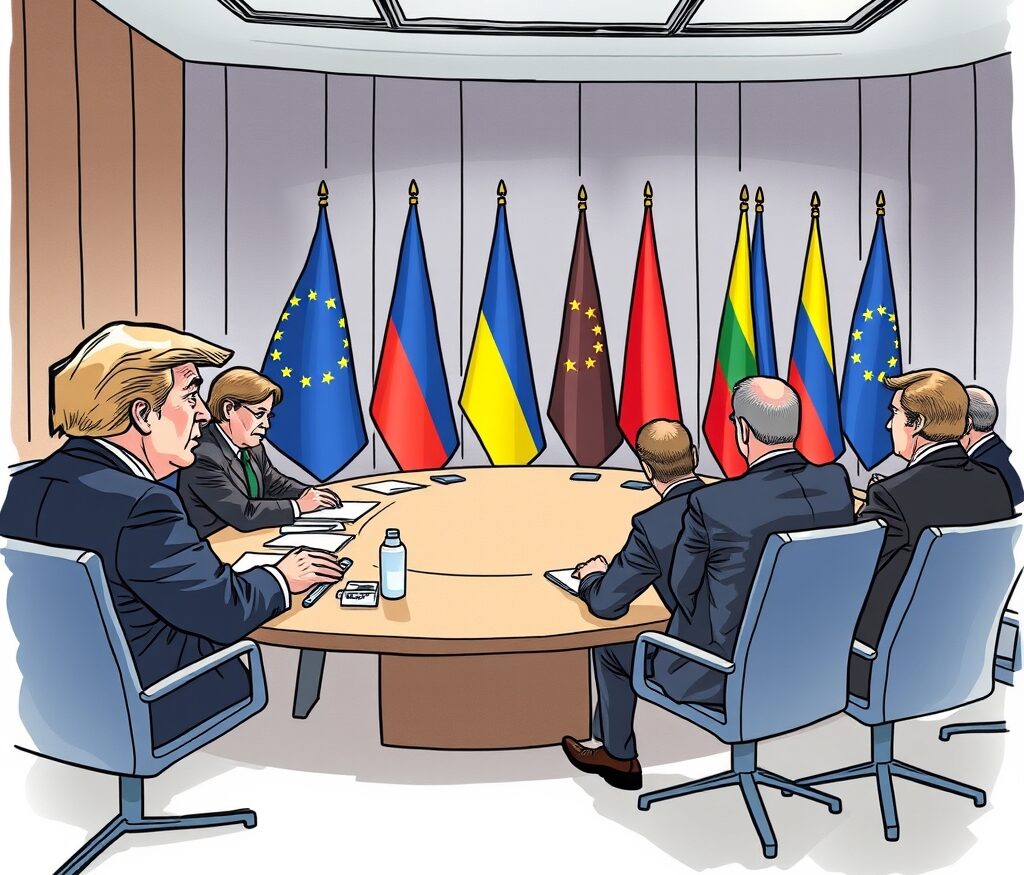 AI-generated editorial illustration for Trump Calls Renewed Ukrainian Refinery Strikes a 'Disgrace' After Ceasefire Collapses