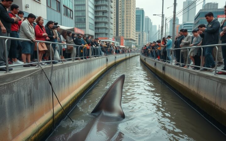 stranded shark in South Korea