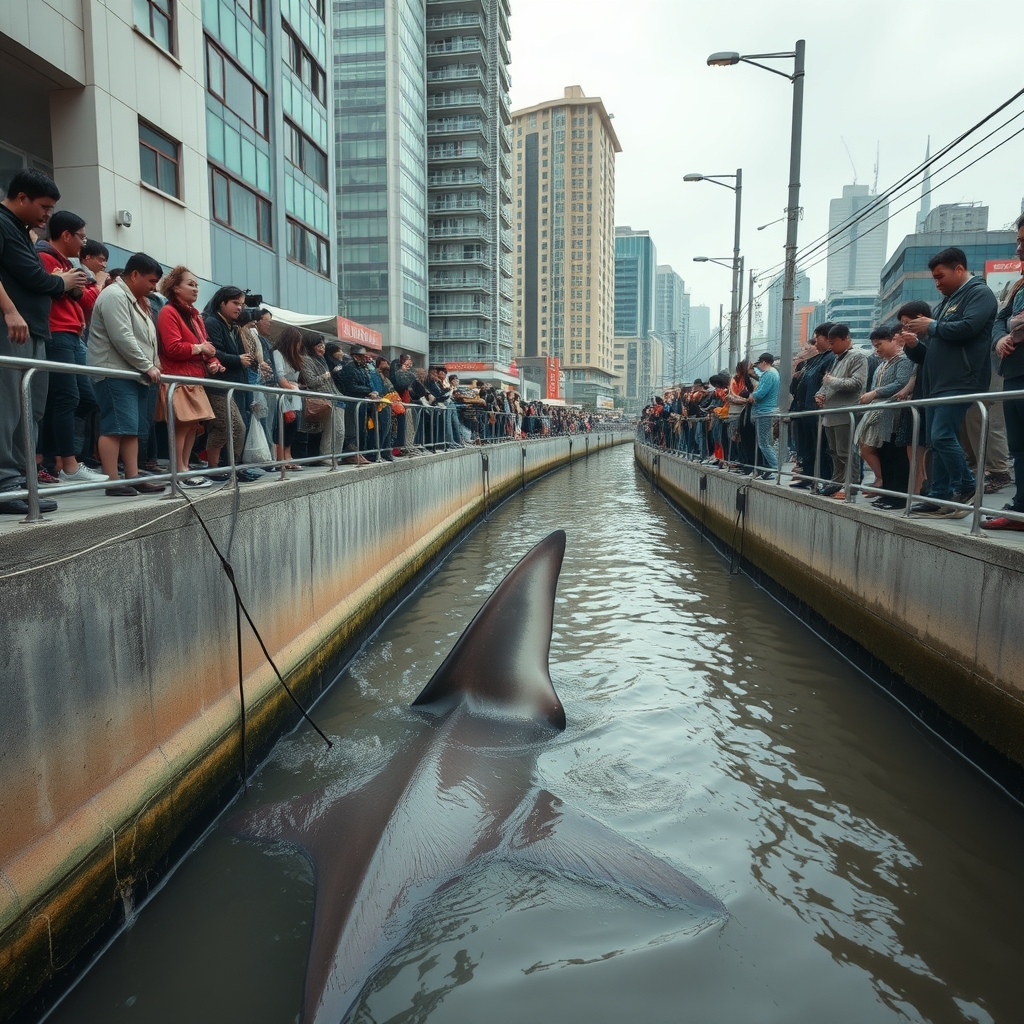 stranded shark in South Korea