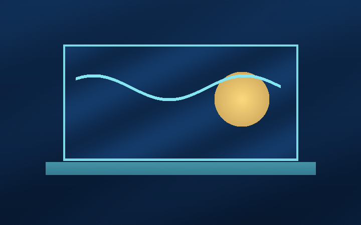 Original conceptual illustration of a touchscreen laptop with glowing display